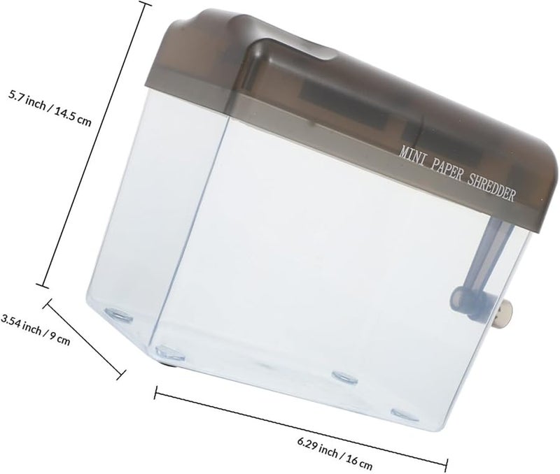 Mini Manual Paper Shredder A6 Desktop Hand Operated Compact Home Office Document Cutting Tool - Image 2